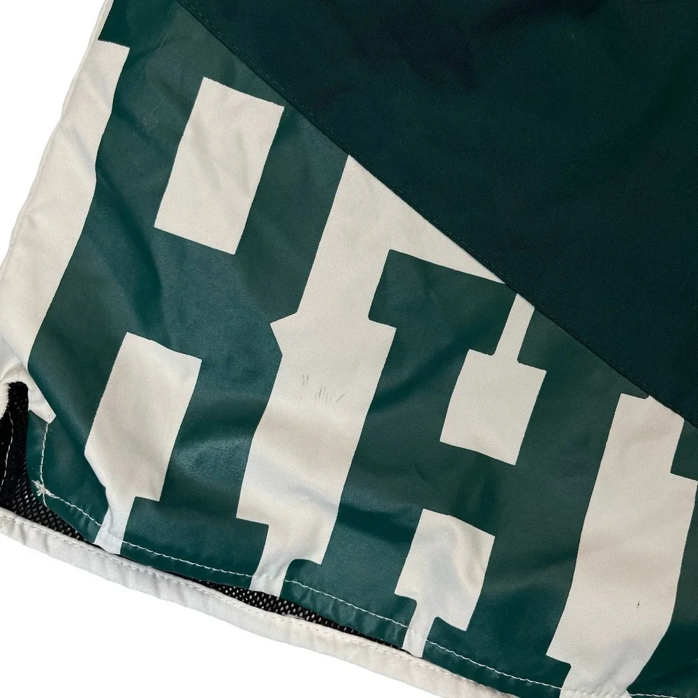 Rhude Mens Shorts Green Cream‎ Colorblock Graphic Streetwear Luxury Large